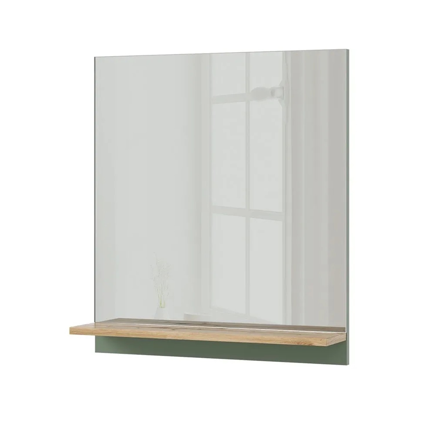 Vicco Badezimmerspiegel Marelle Grün Artisan 60 x 67 mit Regal Art Nr 54403