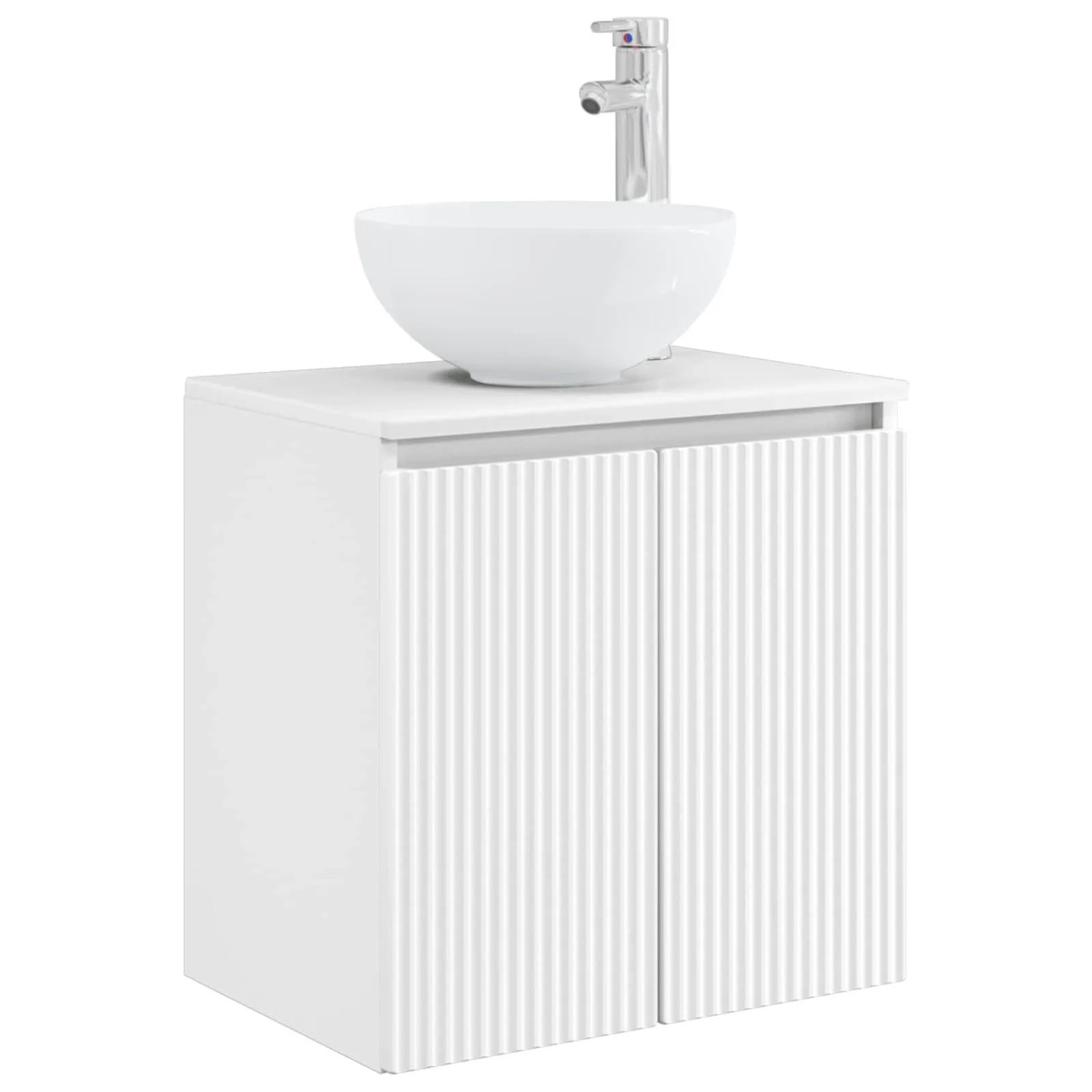 vidaXL Wandmontierte Waschtisch Weiß 49,5 x 35 x 63 cm Holzwerkstoff 890382
