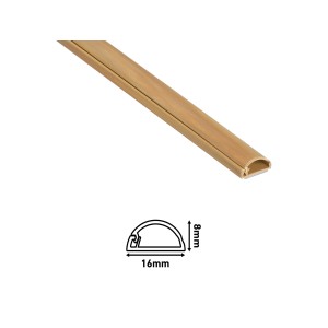 D-Line Kabelkanal, 16x8 mm, Eiche Dekor, 2 m Länge. Kabelkanal für Innenbereich.