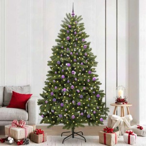 vidaXL Künstlicher Weihnachtsbaum Grün 240 cm PVC und Metall 3395709