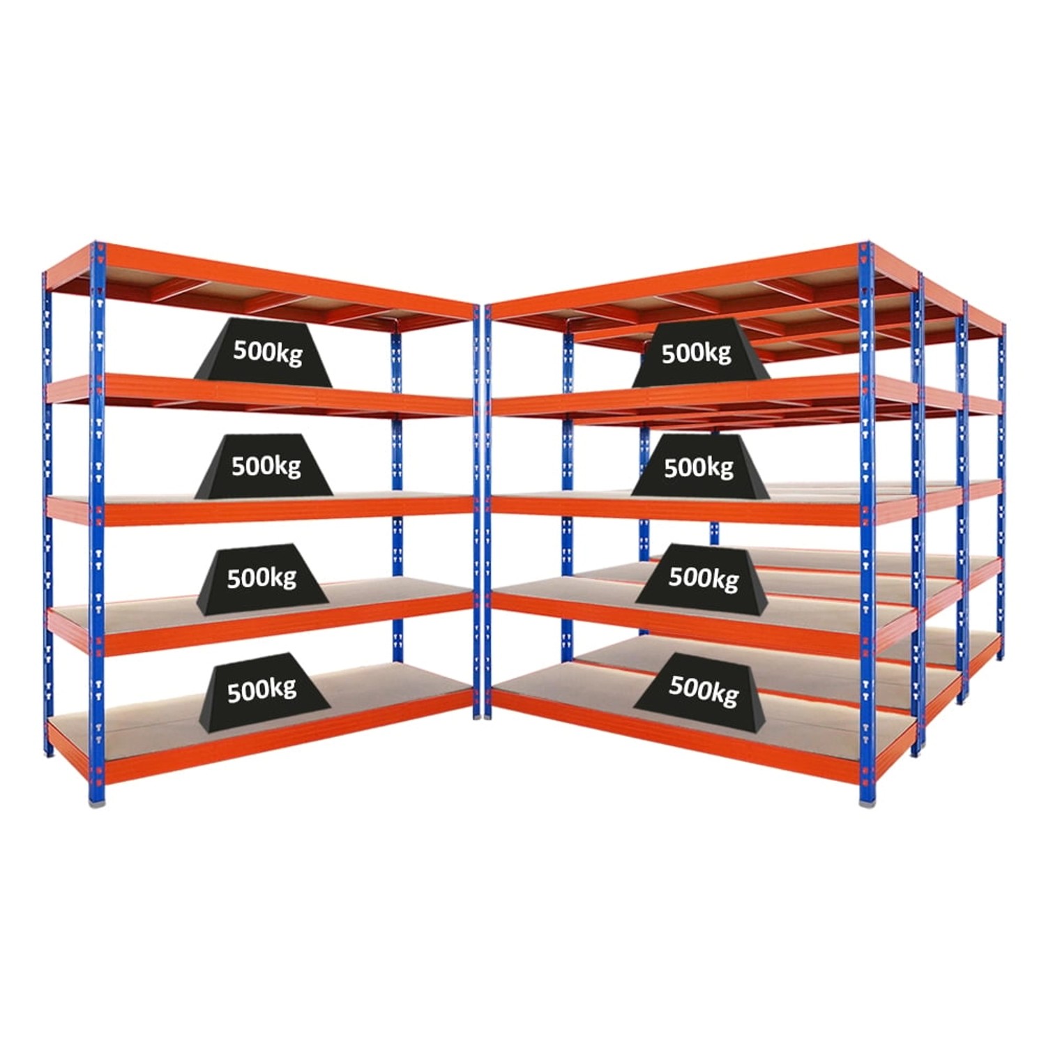 PROREGAL Mega Deal 4x Profi Schwerlastregal Rhino HxBxT 200x200x60cm 5 Span günstig online kaufen