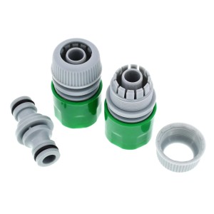 Tifler Schlauchverbinder Set, 3-teilig, für 1/2 Zoll Gartenschläuche.