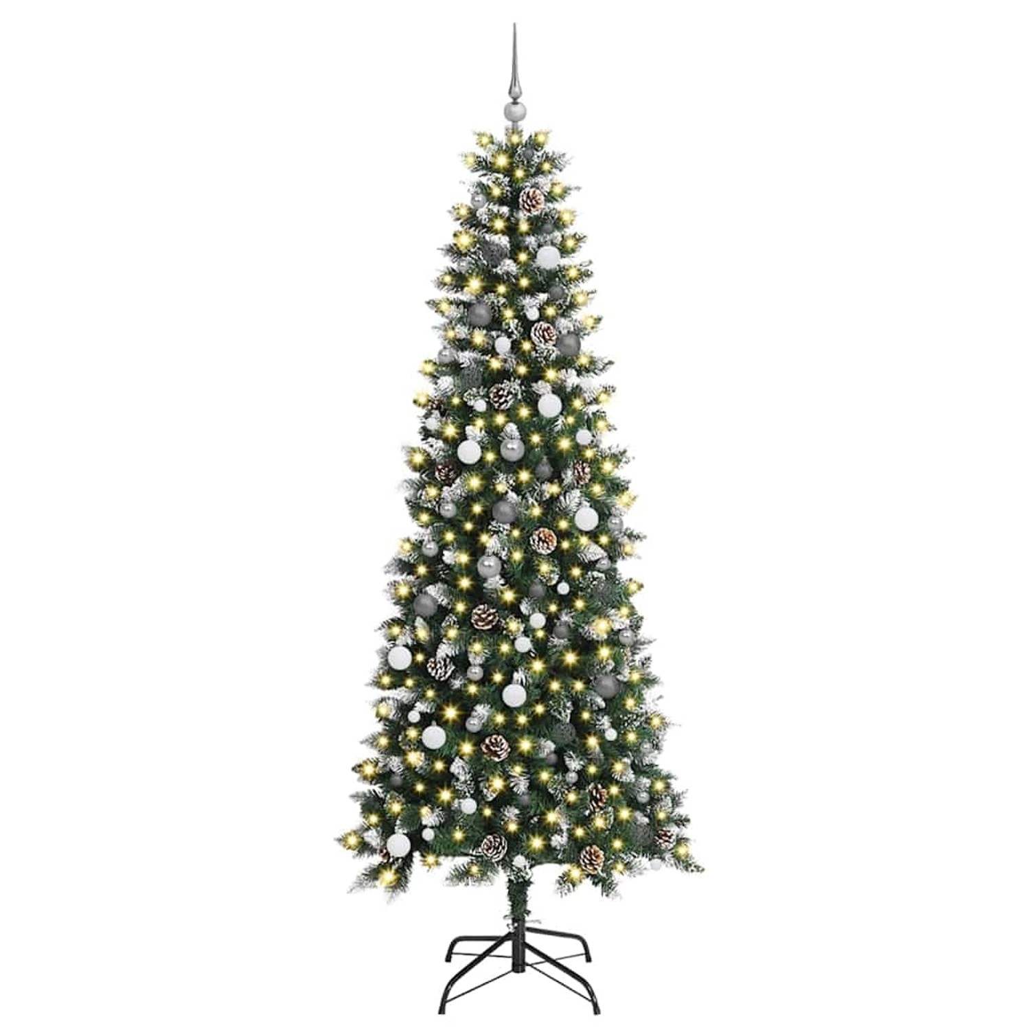 vidaXL Künstlicher Weihnachtsbaum mit 300 LEDs Grün 96 x 96 x 240 cm 3395843