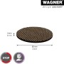 Wagner Anti-Rutsch Pad, Filz-PVC, braun-beige, Ø 60 mm, für sicheren Halt von Möbeln.