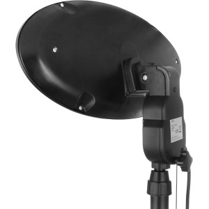 Schwarzer Emerio Terrassenheizer PH-102624, Detailansicht des Heizstrahlers.