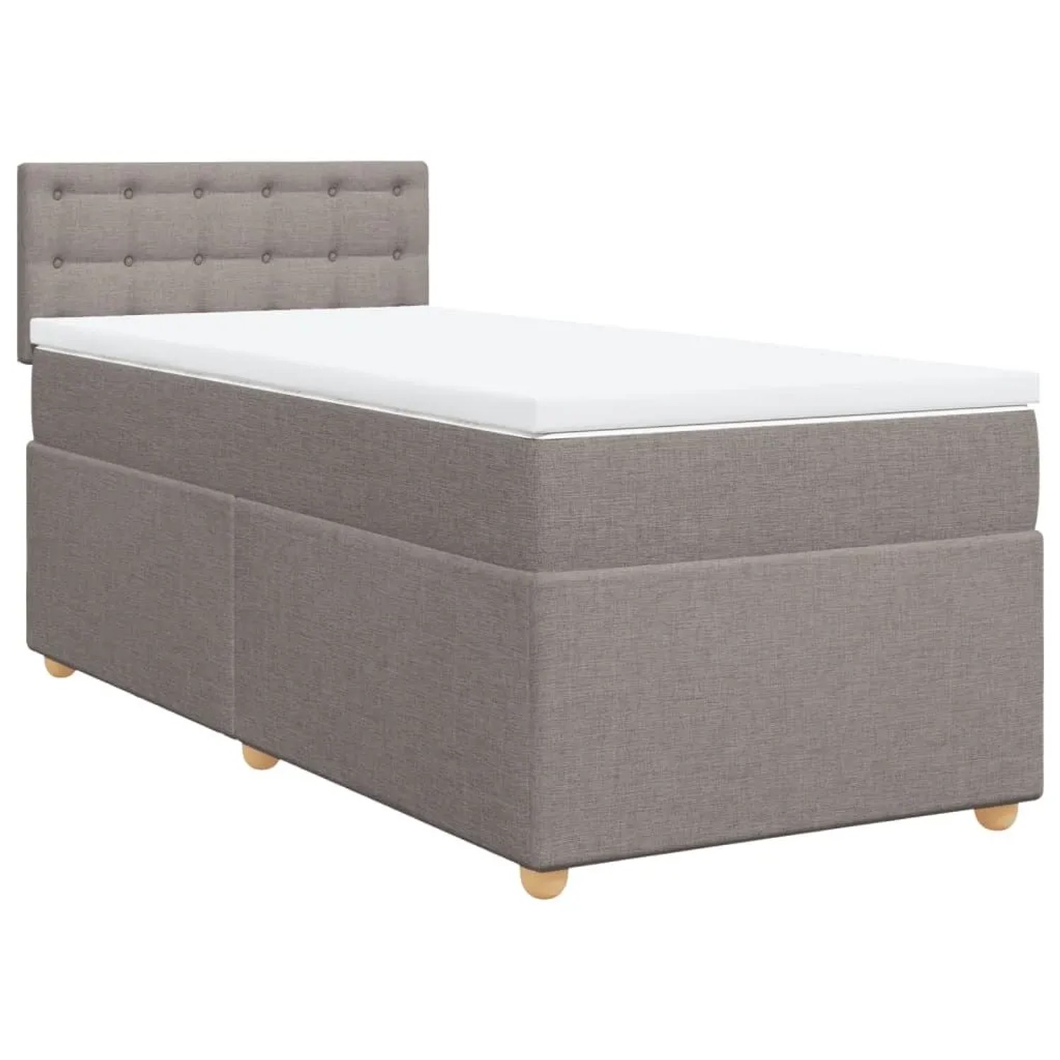 vidaXL Boxspringbett mit Matratze Taupe 90x190 cm Stoff 3286553 günstig online kaufen
