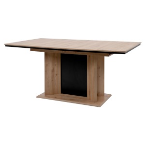 Furn.Design Esstisch in Eiche und Schwarz Ausziehbar 160 - 200 x 90 cm Varese