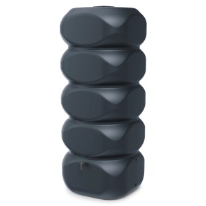 Waterform Regentonne Gubo, 1000 l, Anthrazit. Moderner Regenwasserbehälter für den Garten.