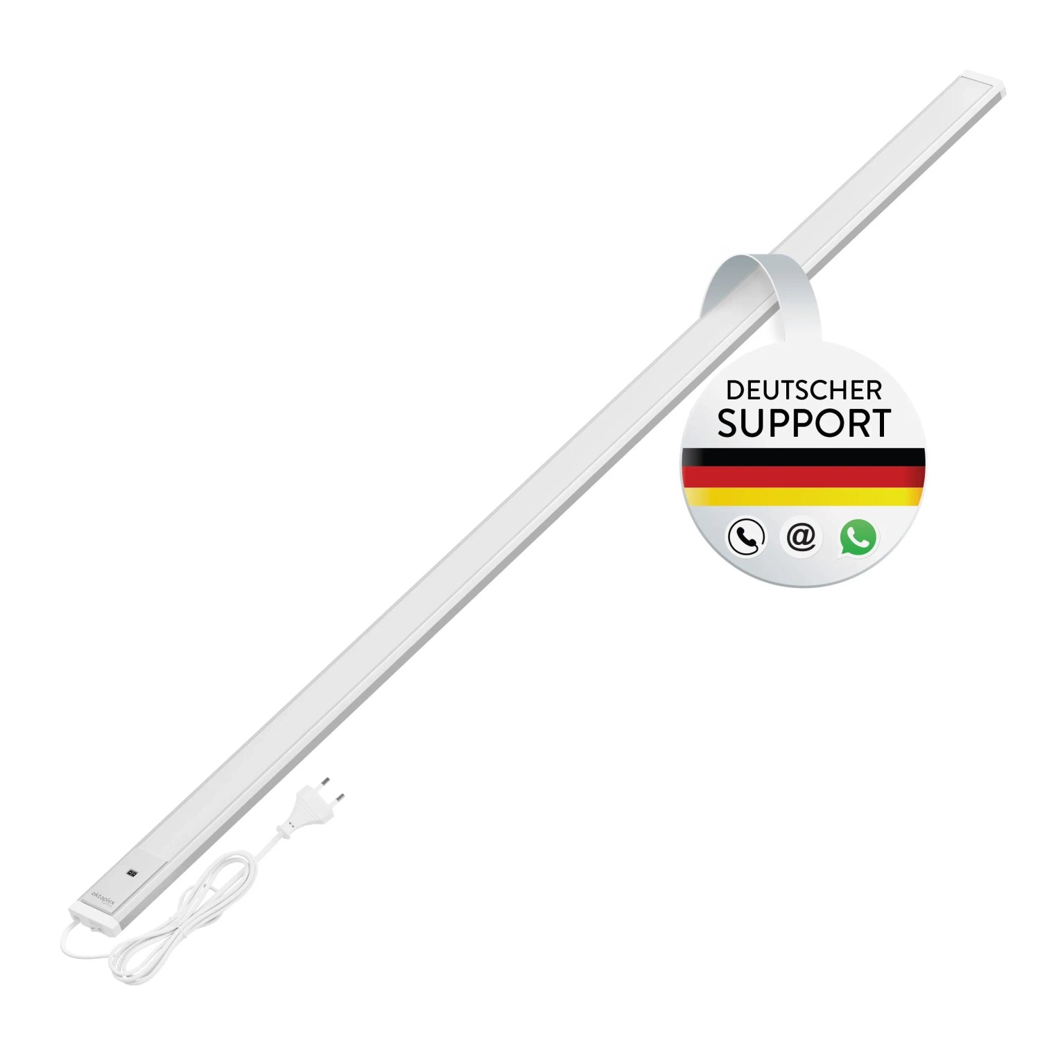 Oktaplex Riva 3er Set Küchenunterbauleuchte Dimmbar mit Sensor 120cm Aluminium LED 4000K Neutralweiß mit Schalter
