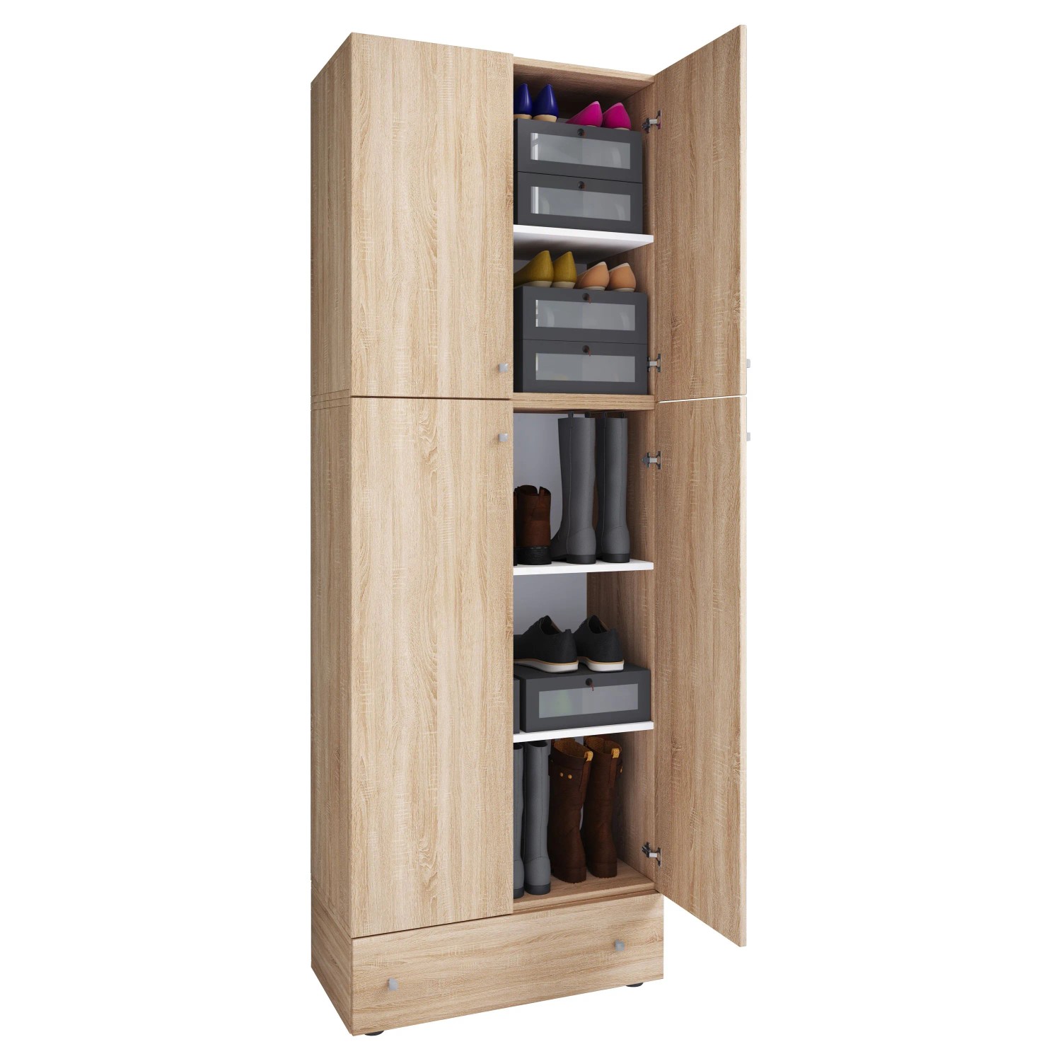 VCM Schuhschrank Lona Sonoma-Eiche