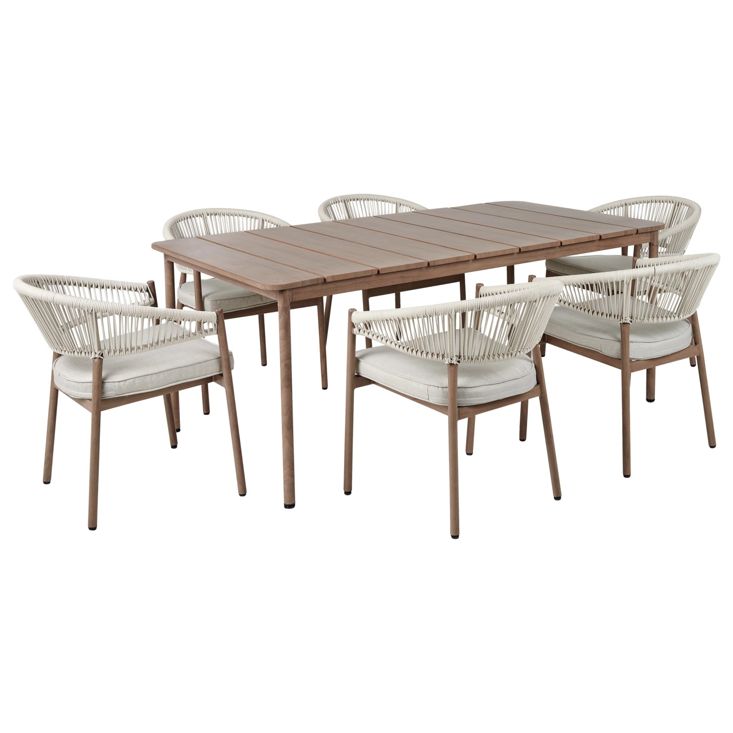 Beliani Gartentisch Set FLAVIA Taupe günstig online kaufen