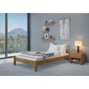 Erst-Holz Stabiles Holzbett ohne Kopfteil 120 x 200 cm Massiv Buchenholz Futon Modell 84 ohne Zubehör