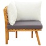 vidaXL Garten-Ecksofa mit Kissen Massivholz Akazie 46673_5