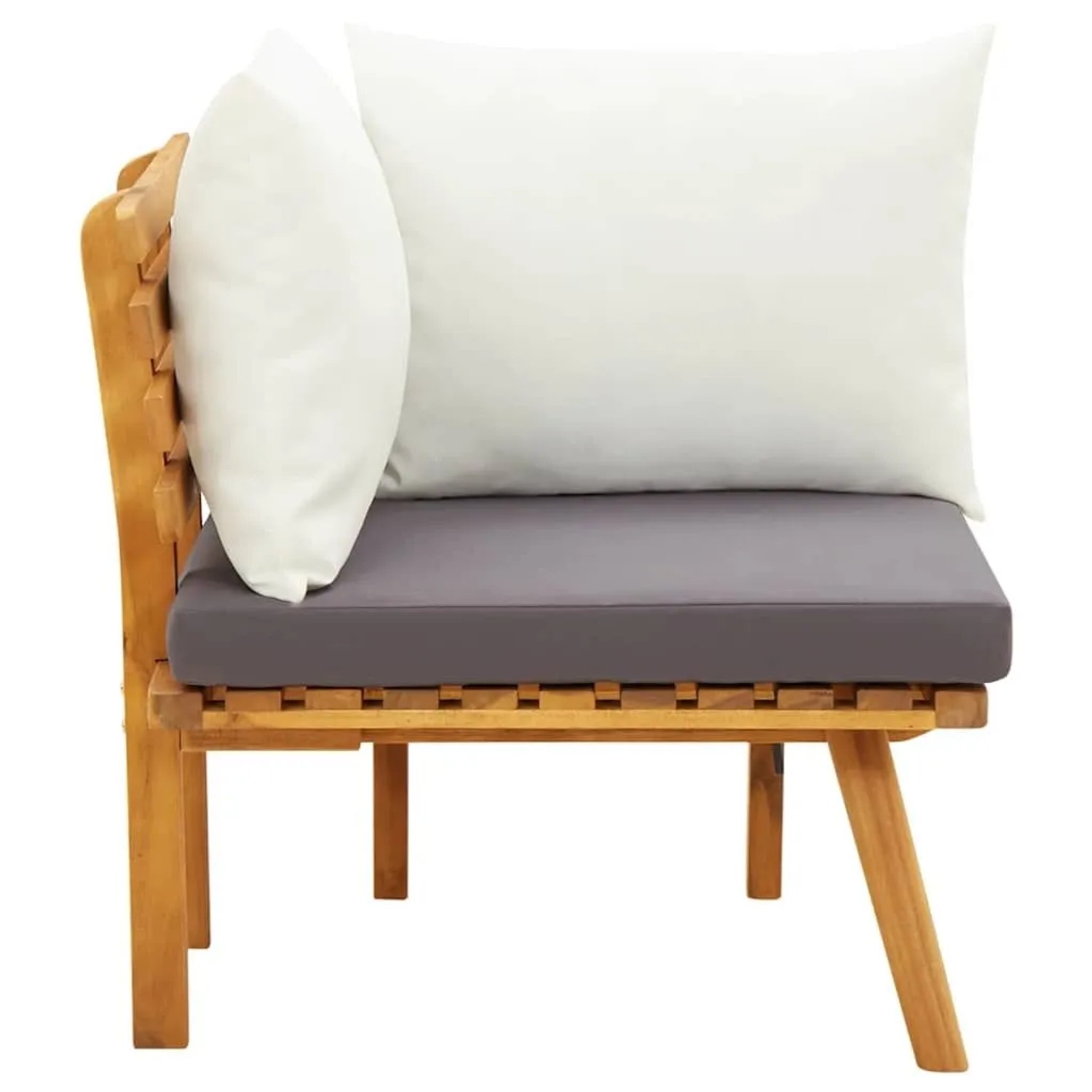 vidaXL Garten-Ecksofa mit Kissen Massivholz Akazie 46673_5