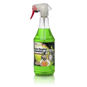 Tuga Alu-Teufel Spezial Felgenreiniger Grün im Sprühflasche für die Autopflege.