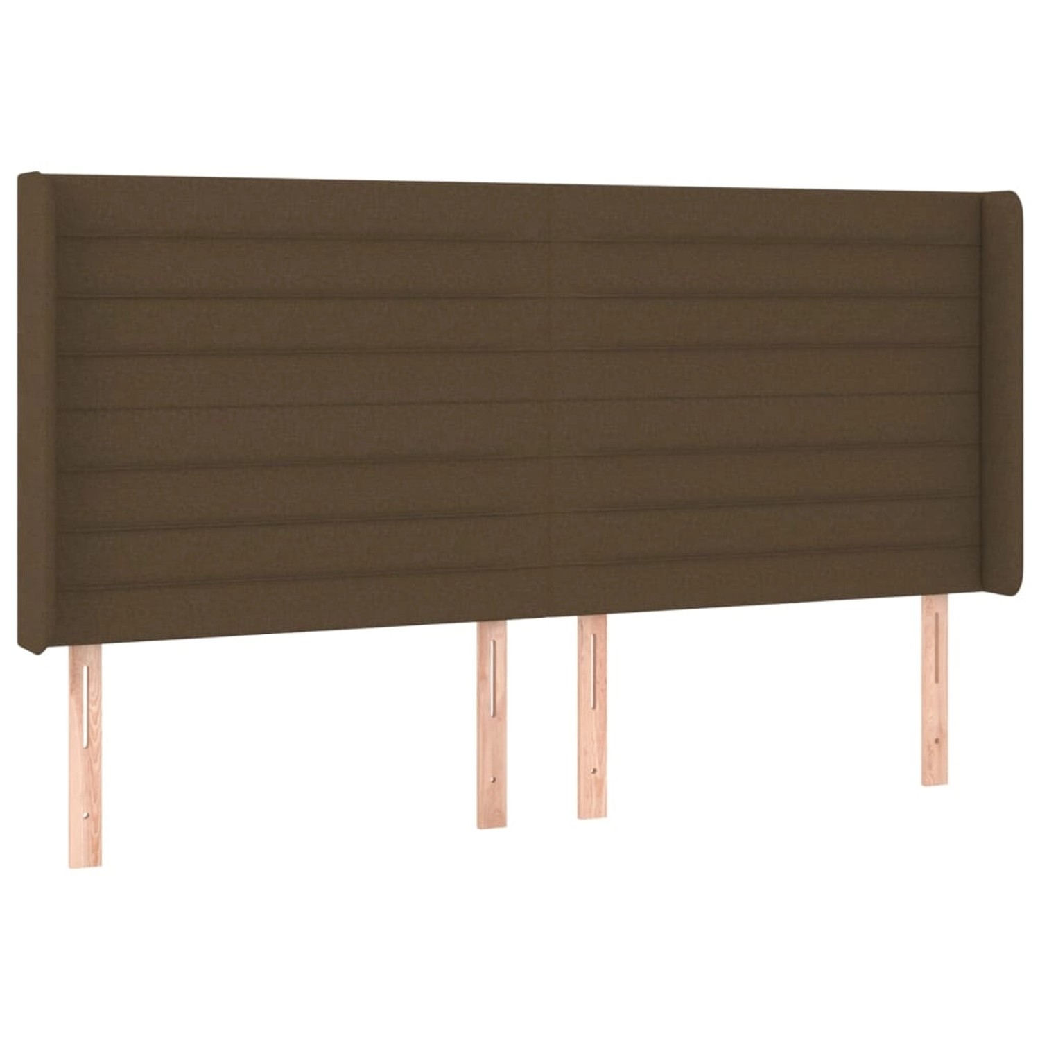 vidaXL LED Kopfteil Dunkelbraun 163x16x118/128 cm Stoff 3124197