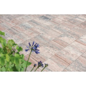 Diephaus Terrassenplatte Corso Muschelbeige, 60x30x4 cm, mit nuancierter Farbgebung und glatten Kanten.