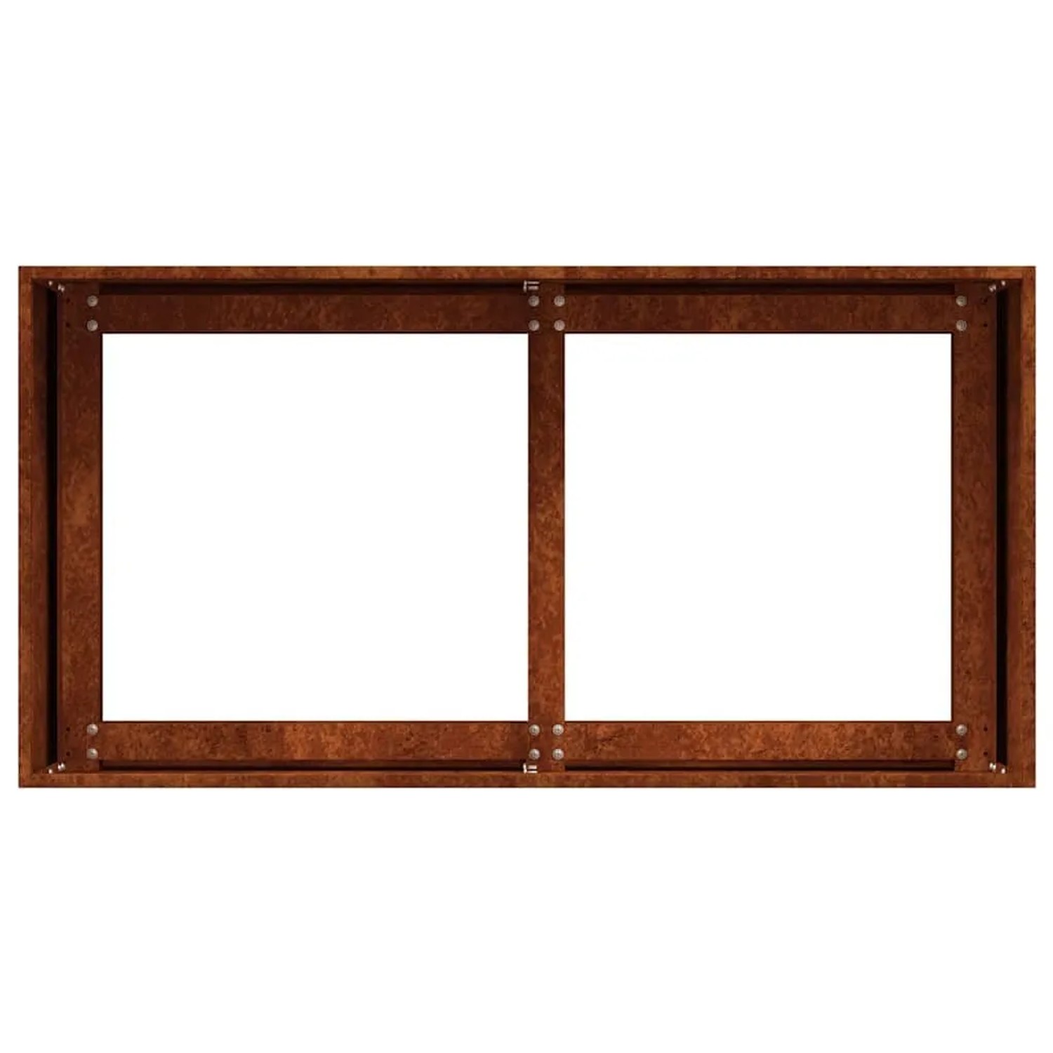 Rechteckiger vidaXL Pflanzkübel aus wetterfestem Stahl, rostig, 80x40x40 cm, für Garten und Terrasse.