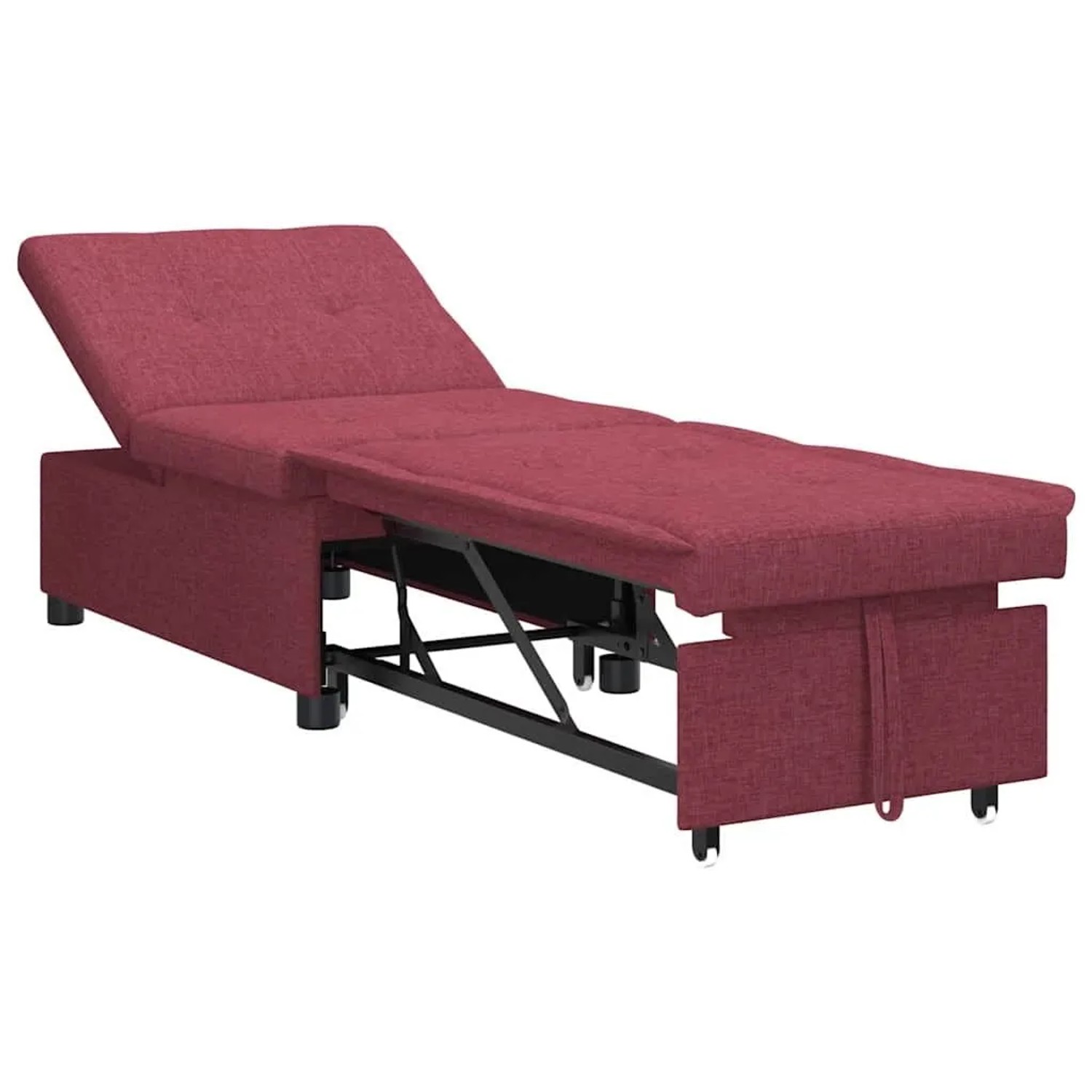 vidaXL Schlafsofa Ausziehbar Weinrot 194 x 50 x 82 cm Stoff 42008585