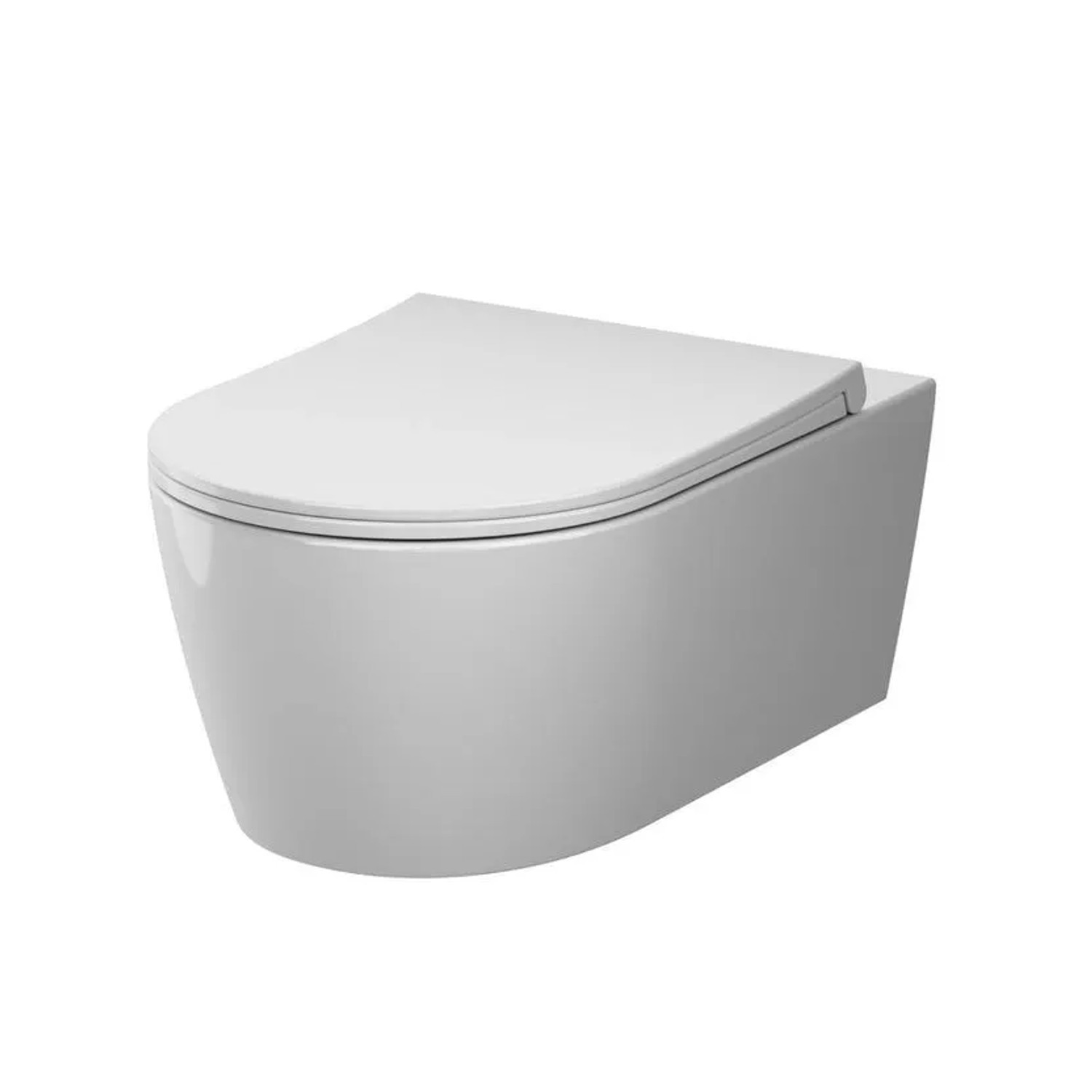AM.PM Hänge WC Wand Toilette Spülrandlose Toilette inkl Abnehmbaren WC Sitz mit Softclose Absenkautomatik Spülrandlos Weiss CFA1903PSC