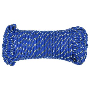 vidaXL Bootsseil Blau 4 mm 100 m Polypropylen 152435