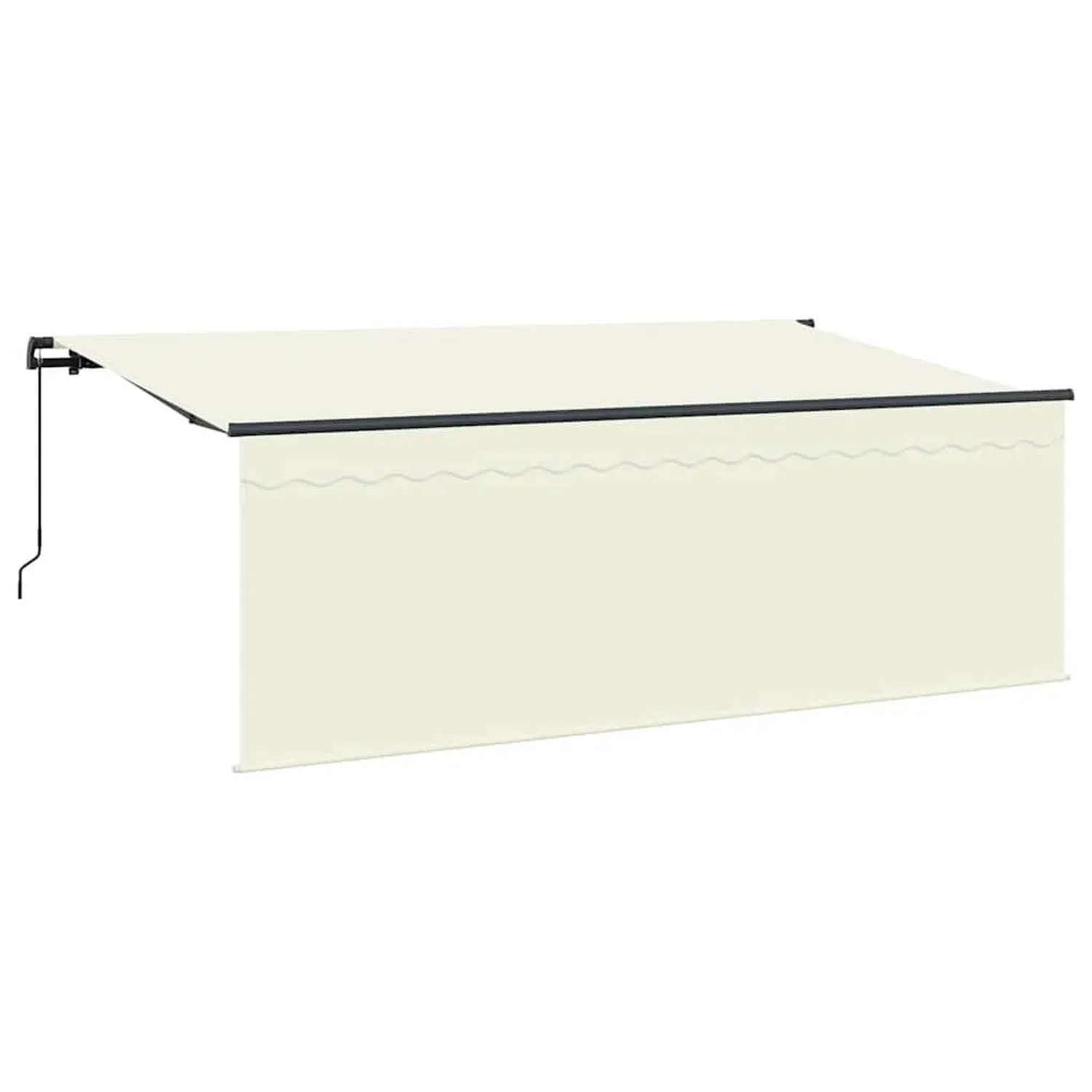 vidaXL Einziehbare Markise Creme 350 x 200 cm Polyester und Aluminium 3329641