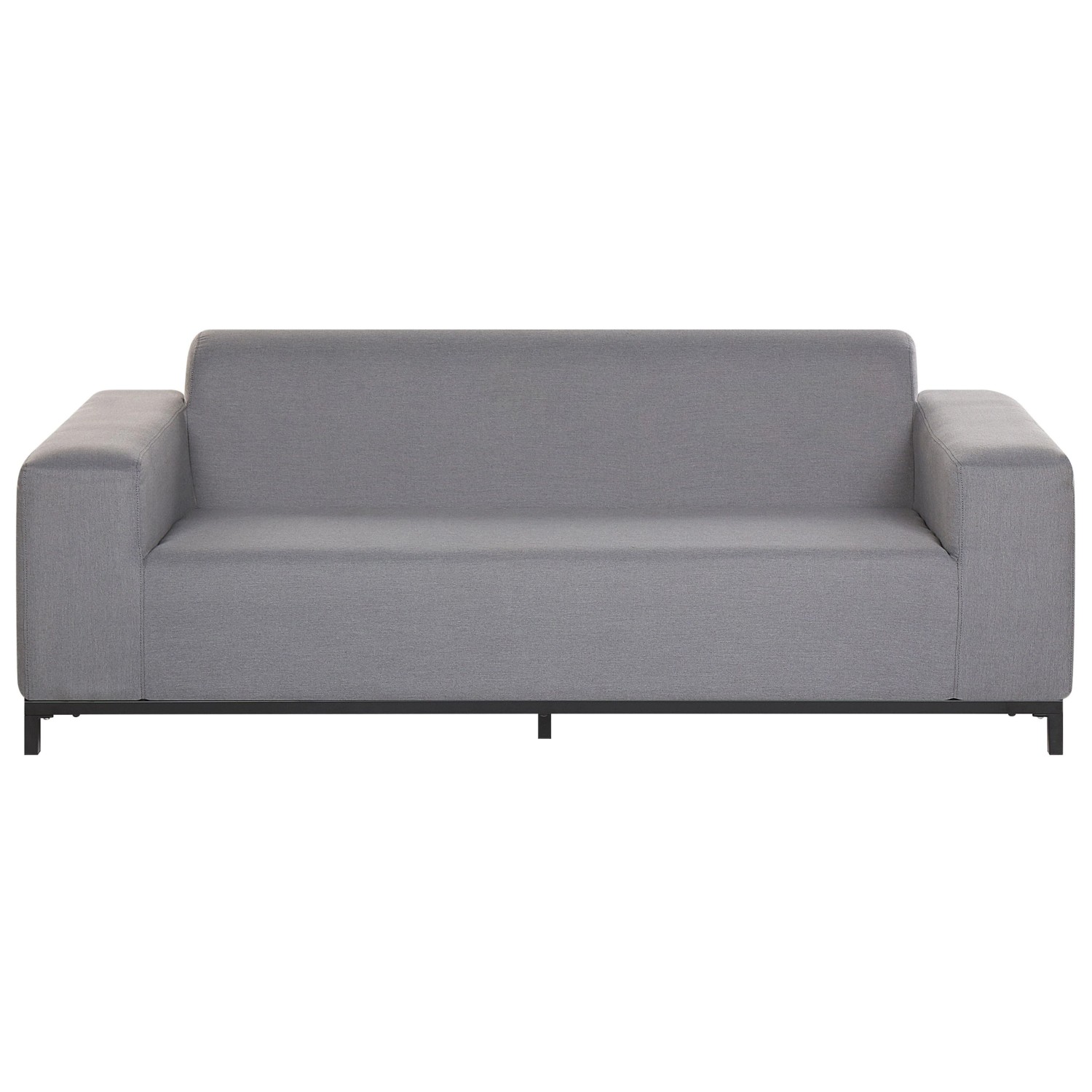 Beliani Gartensofa Grau Schwarz 84x186x68 günstig online kaufen