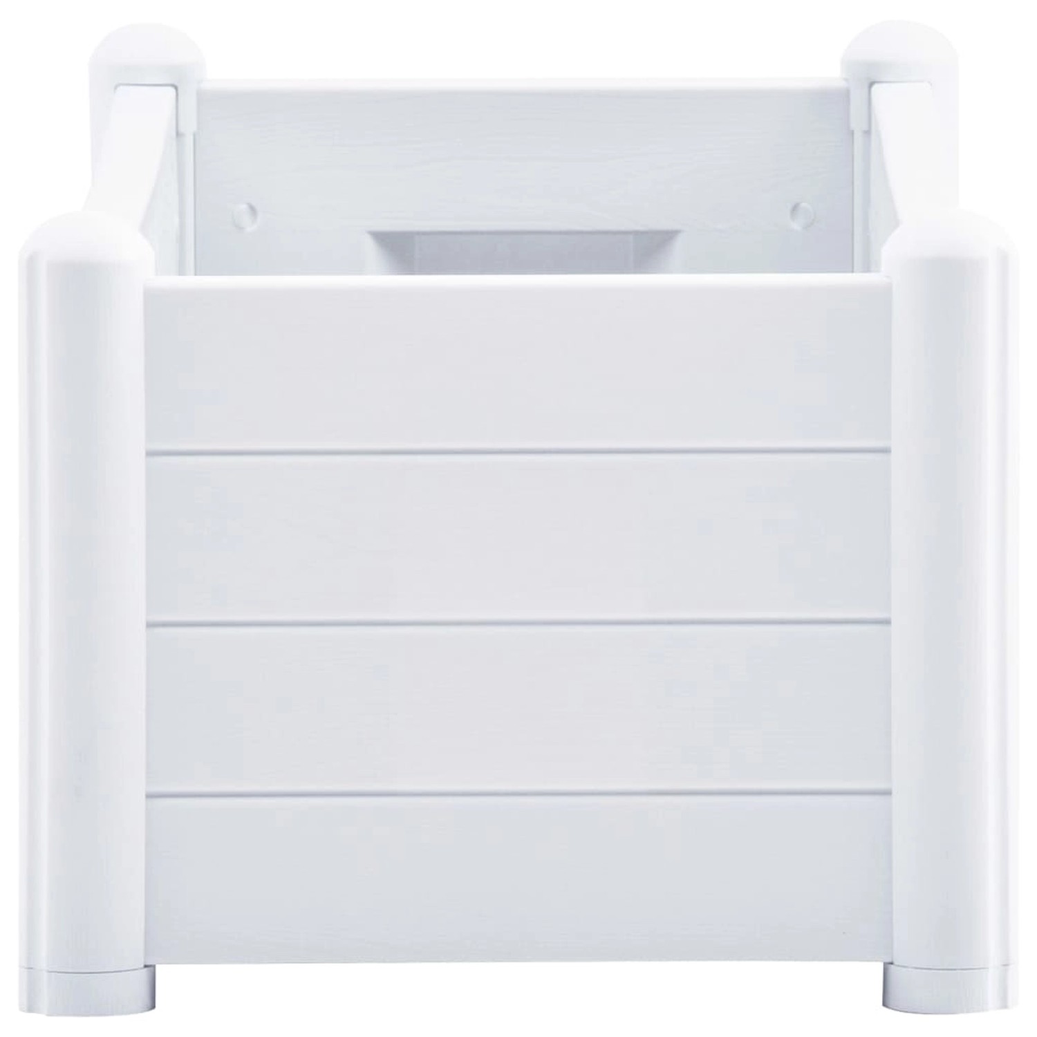 Weißes furnicato Garten-Hochbeet (100x43x35 cm) aus Kunststoff (PP) für Garten und Balkon.