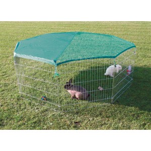 Trixie Freilaufgehege Natura mit Netz, ø 210cm, für Kaninchen und Kleintiere im Garten.