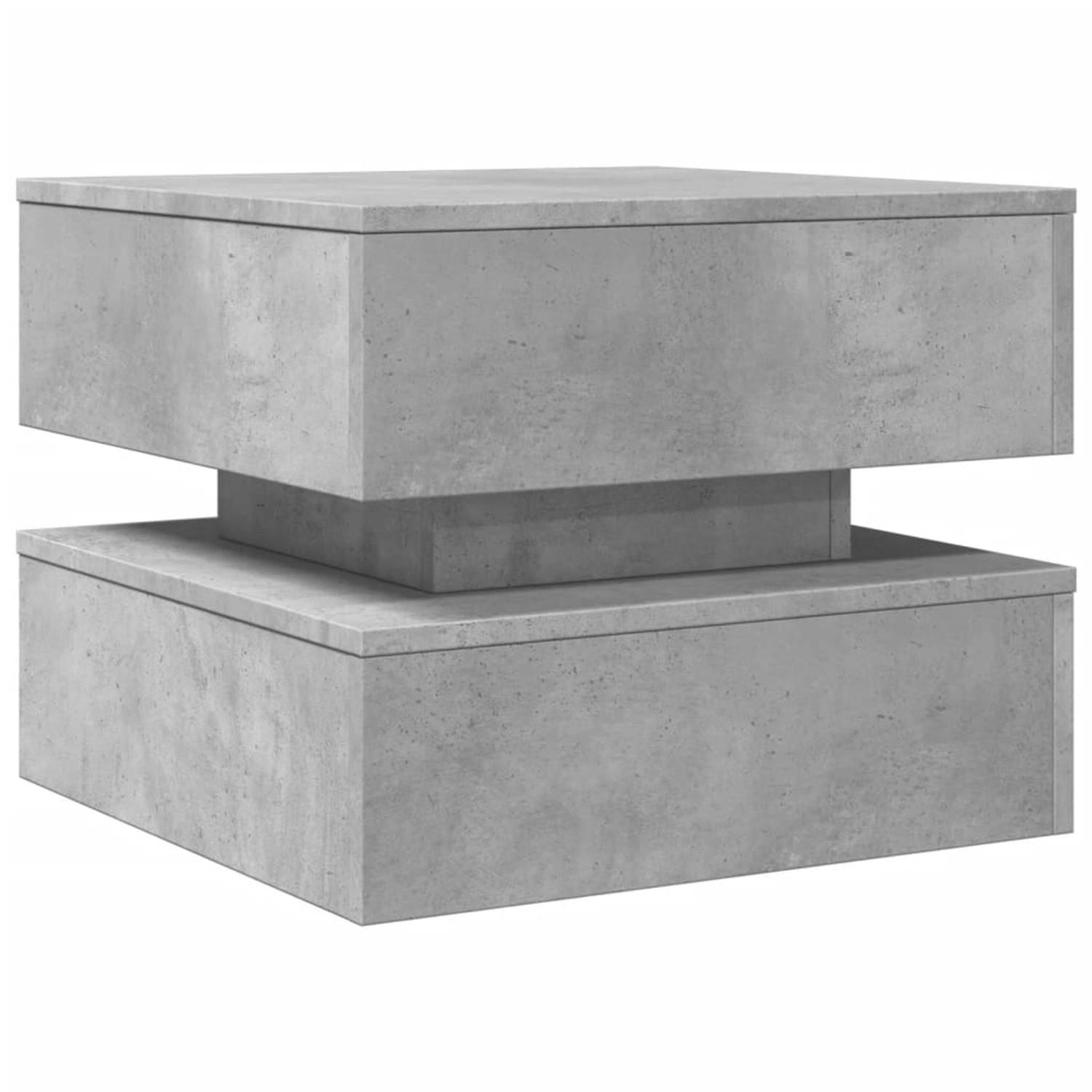 vidaXL Couchtisch mit LED-Leuchten Betongrau 50x50x40 cm 839857 günstig online kaufen