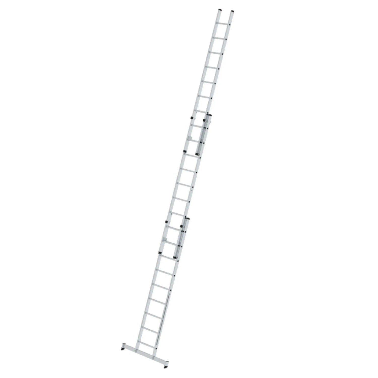 PROREGAL 3-teilige Mehrzweckleiter mit Traverse, 3x9 Sprossen, aus Aluminium.