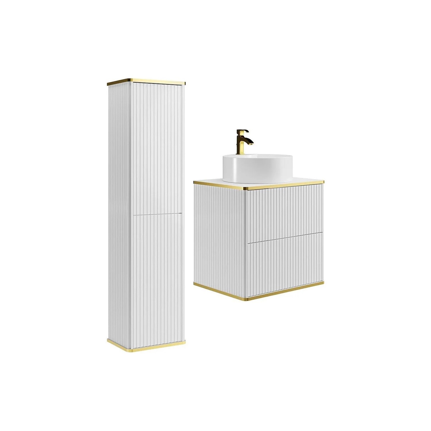 Vente-unique Badmöbel-Set Keliza Weiß 60 cm