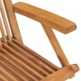 vidaXL Gartenstühle mit Roten Kissen 2 Stk Massivholz Teak 3062508_7