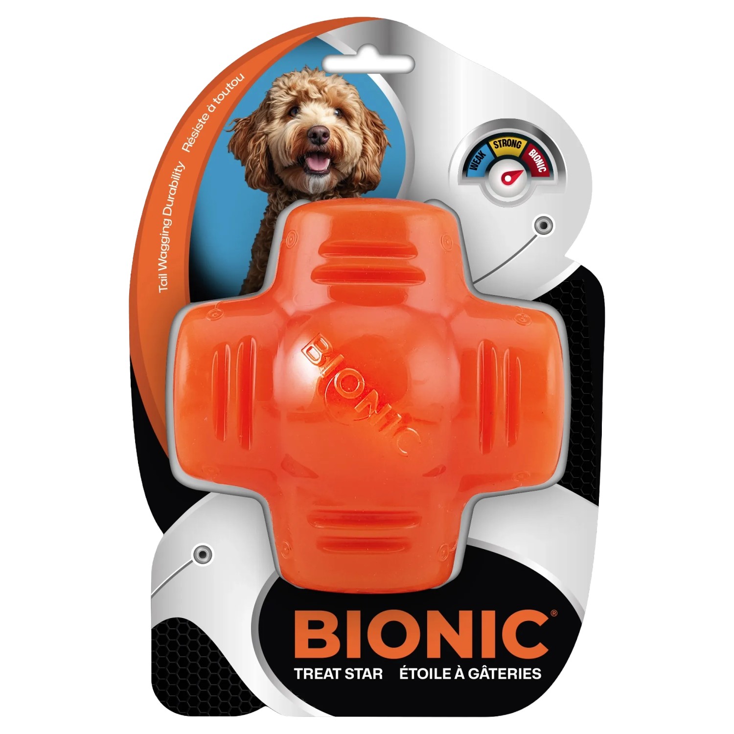 Bionic Hundespielzeug Treat Star Orange