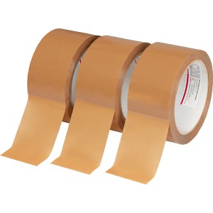 Packband-Set, braun, 3 Rollen à 66m x 48mm, zum Verkleben von Paketen.