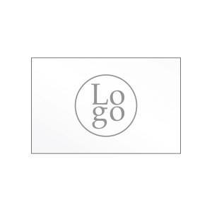 Hygiene Schutzglas mit Logo-Lasermattierung (satiniert).