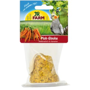 JR Farm Pick-Glocke für Wellensittiche & Kanarien, Ergänzungsfutter mit Saaten und Gemüse.