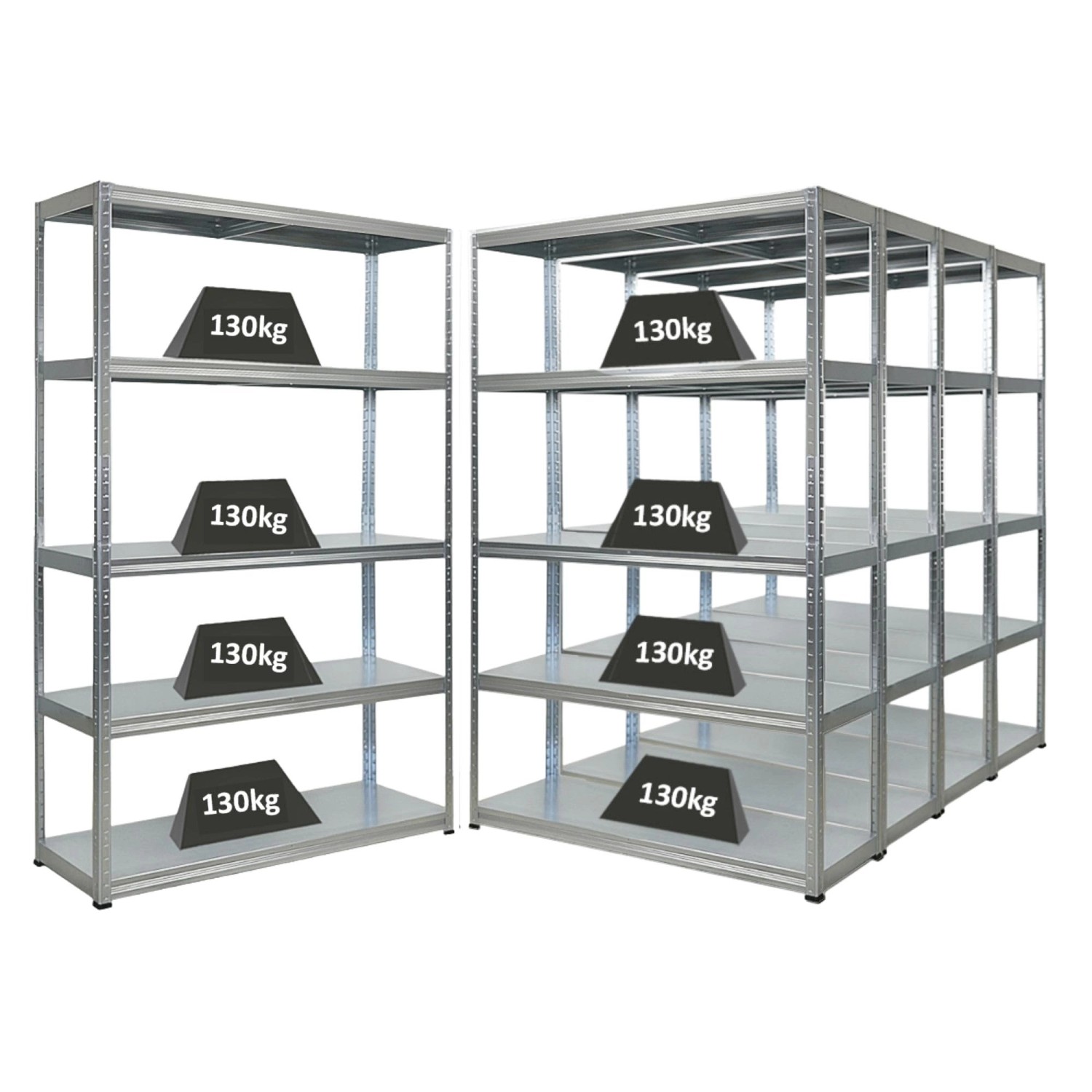 PROREGAL Mega Deal 5x Schwerlastregal Steel Eagle HxBxT 180x120x40 cm Fachl günstig online kaufen