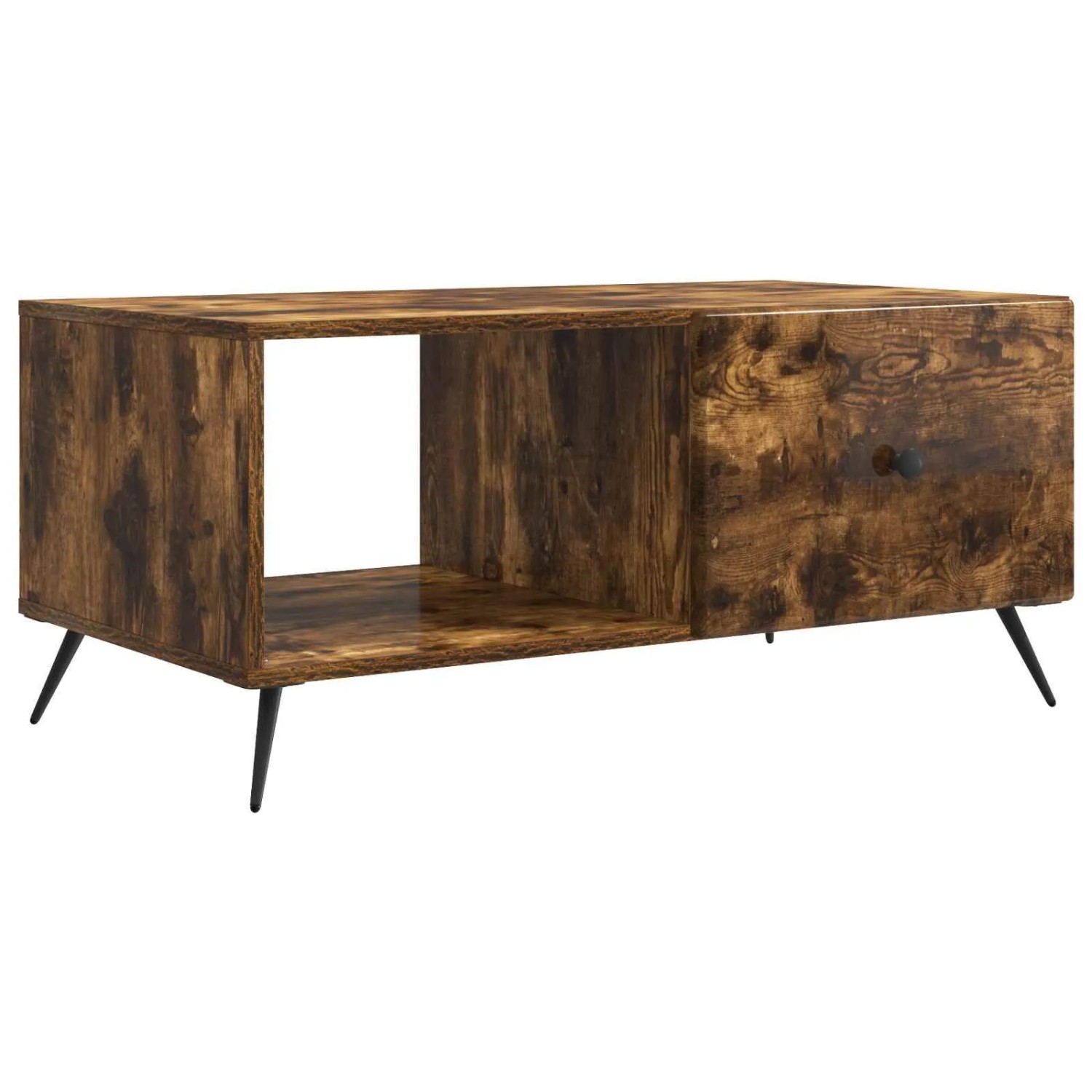 vidaXL Couchtisch Geräucherte Eiche 90 x 50 x 40 cm Holzwerkstoff 895650