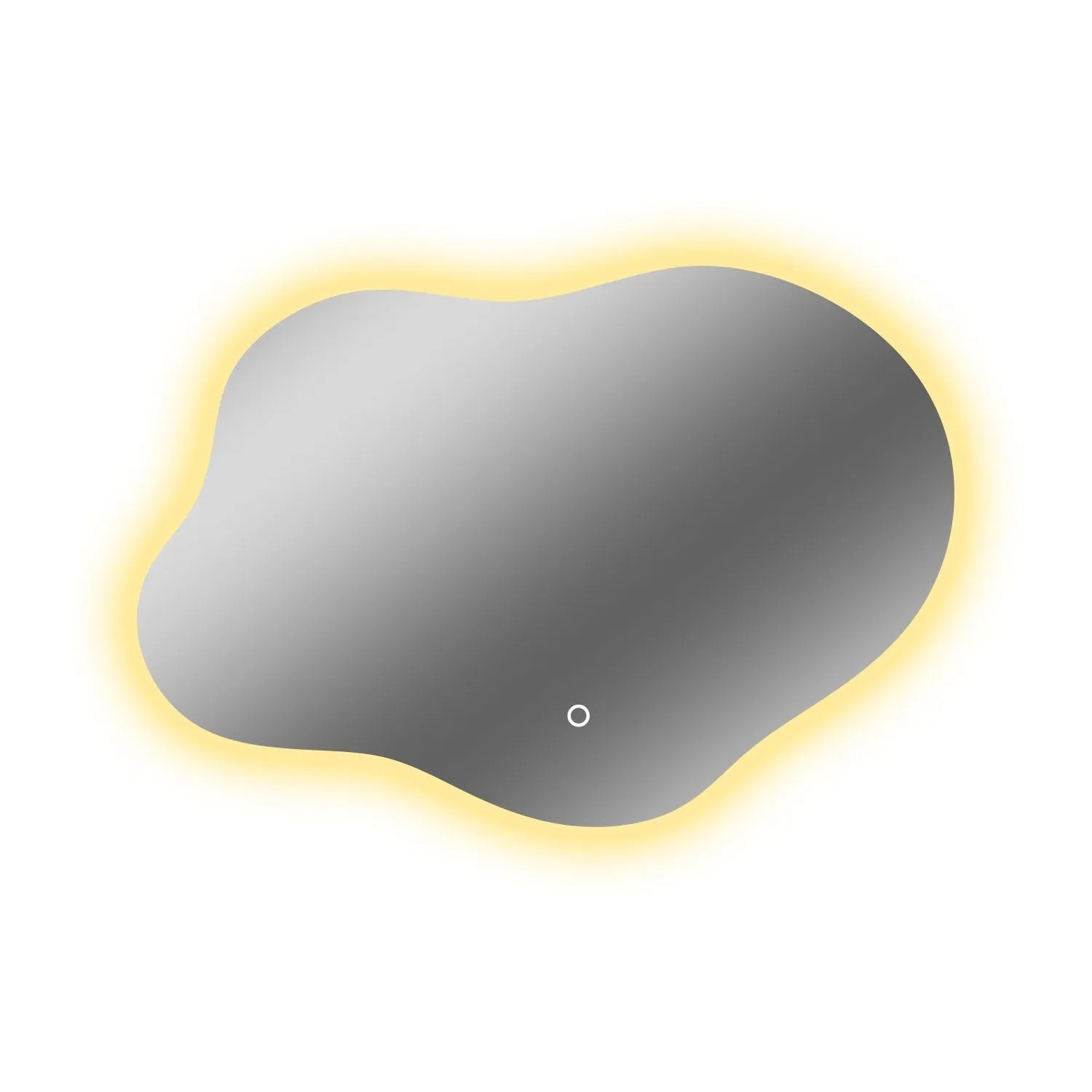 Duschspa LED Badspiegel 80x55 cm Wolke mit 3 Lichtfarben Beschlagfrei