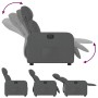 vidaXL Relaxsessel elektrisch, dunkelgrau, Stoff. Sessel mit verstellbarer Rückenlehne und Fußstütze.