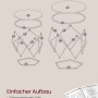 Aufbauanleitung für Vasagle Wohnzimmertisch 2er Set, rund, weiß-transparent.