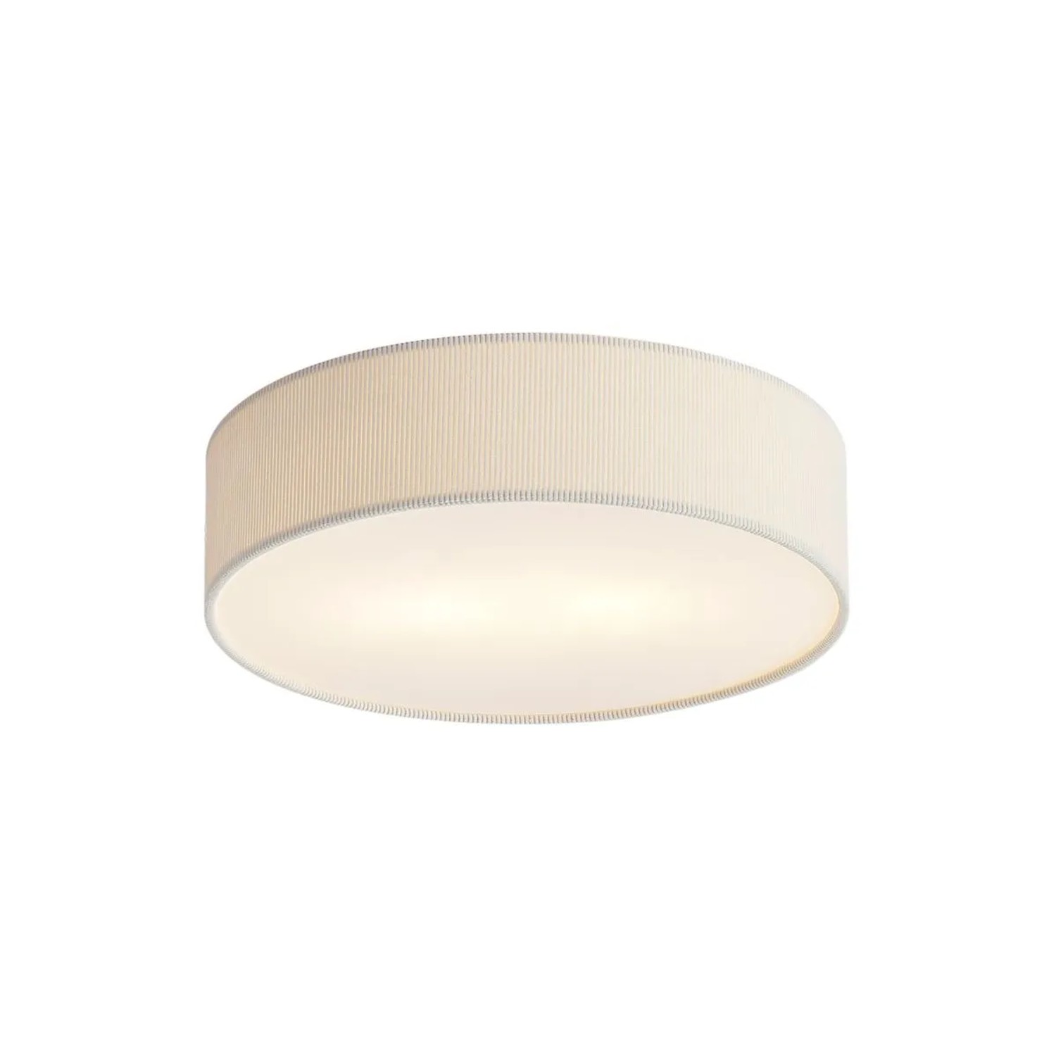 QAZQA Moderne Deckenleuchte Weiß mit Samtschirm 38cm 2 Flammig Luz