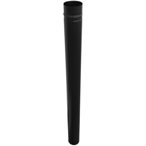Schwarzes Firefix Pelletofenrohr, 80 mm Durchmesser, 1000 mm lang, für Pelletöfen.
