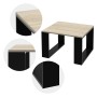 Quadratischer Couchtisch in Eicheoptik und Schwarz, 65x65 cm, von ML-Design. Moderner Wohnzimmertisch.