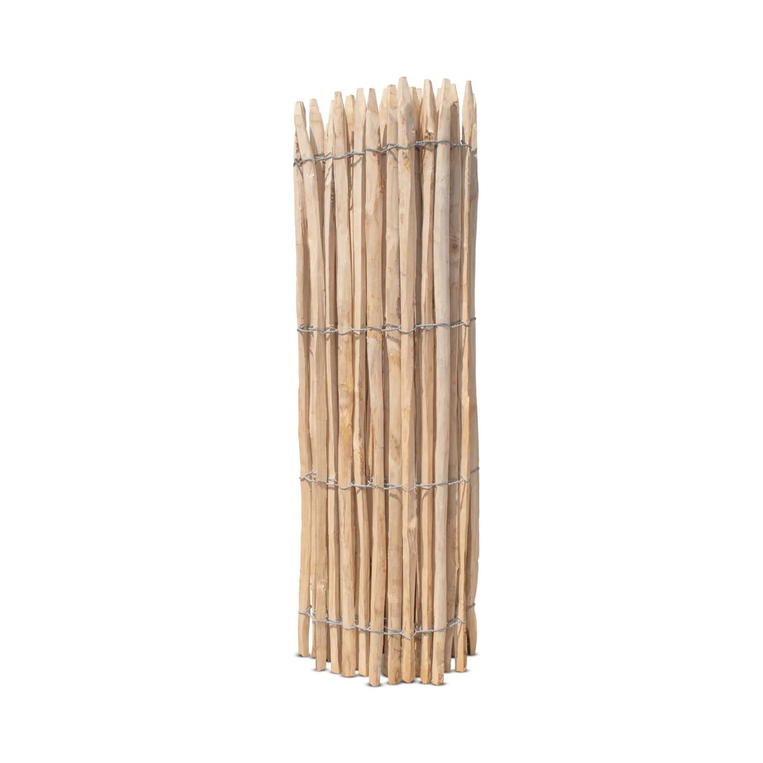 Stiltreu Staketenzaun aus Kastanie, 150cm hoch, Lattenabstand 4-5cm, für Zäune & Mauern.