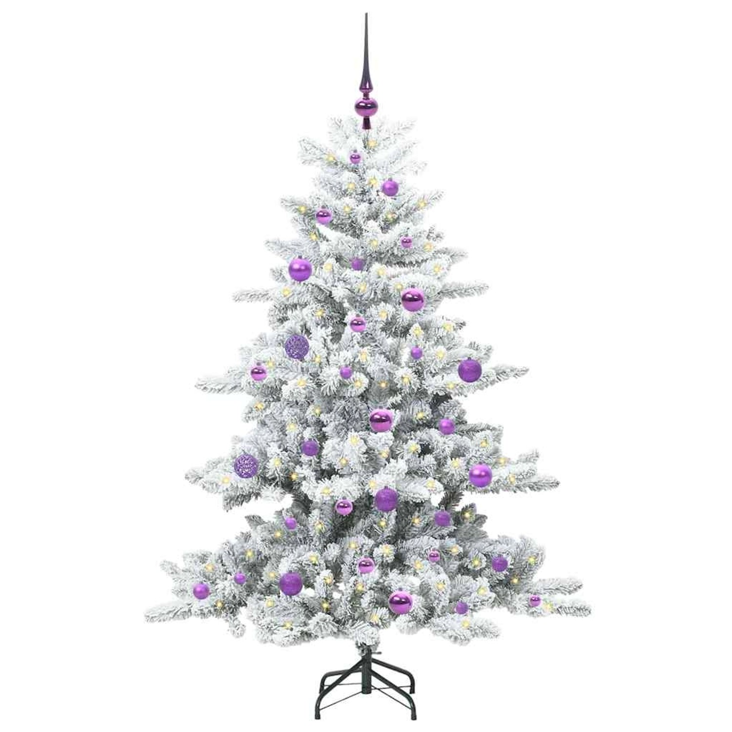 vidaXL Künstlicher Klappbarer Weihnachtsbaum mit 150 LEDs 150 cm PVC 3397711