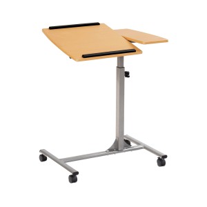 Costway Laptoptisch Höhenverstellbar und Neigungsverstellbar Natur