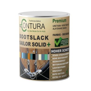 Contura Bootslack Farbig Yacht Buntlack Metall Holz GFK Boot Glänzend 500ml Capri Blau RAL 5019 Analog