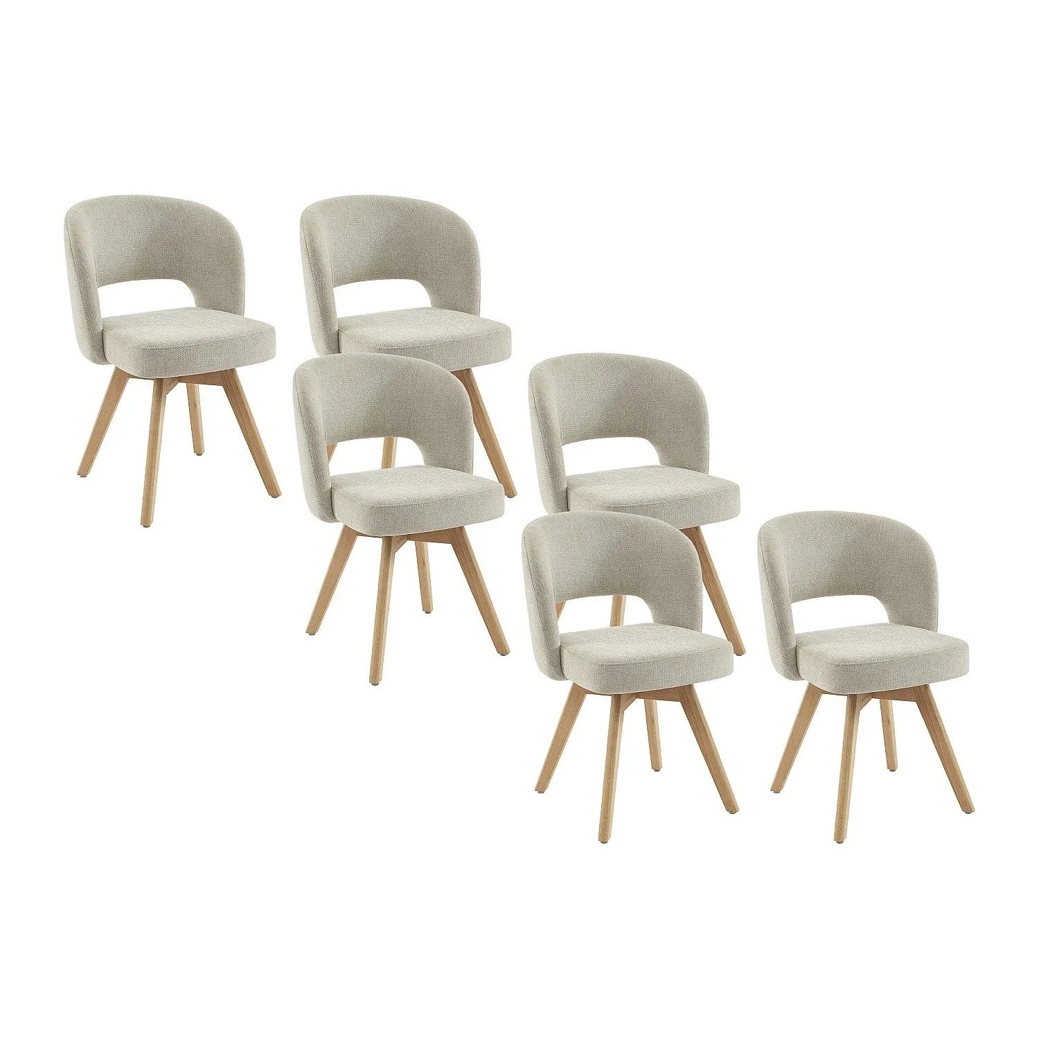 Vente-unique Stuhl Gustavy Cremefarben 54 cm